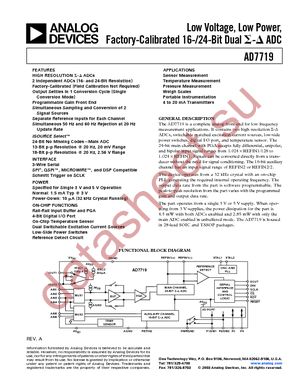 AD7719BRUZ datasheet  